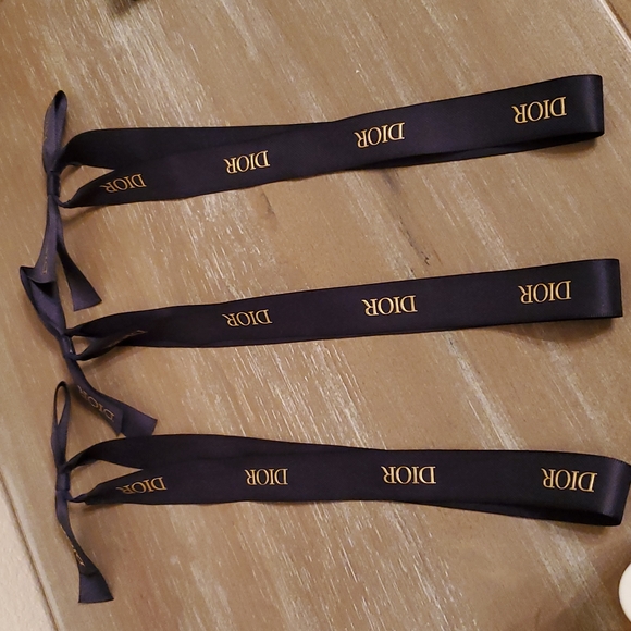 3x New never used DIOR blue & gold ribbons Holiday Dior gifting - Picture 3 of 6